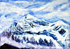 Mont Blanc and Aiguilles de Chamonix
