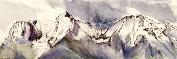 Mont Blanc from Le Bettex