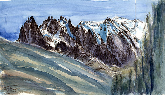 Aiguille de Chamonix from Les Frasserands