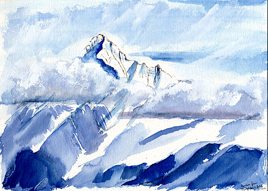 Pandim from Danphebir Pass 